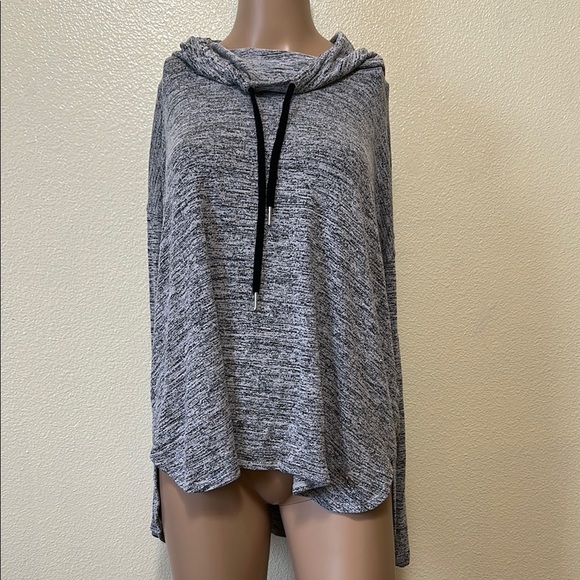Calvin Klein Gray Hooded Poncho with Drawstring - Picture 1 of 7